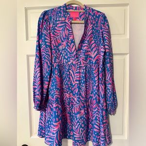 Lilly Pulitzer/Winona Long-Sleeve Swing Dress. Size Medium. Perfect for Easter!